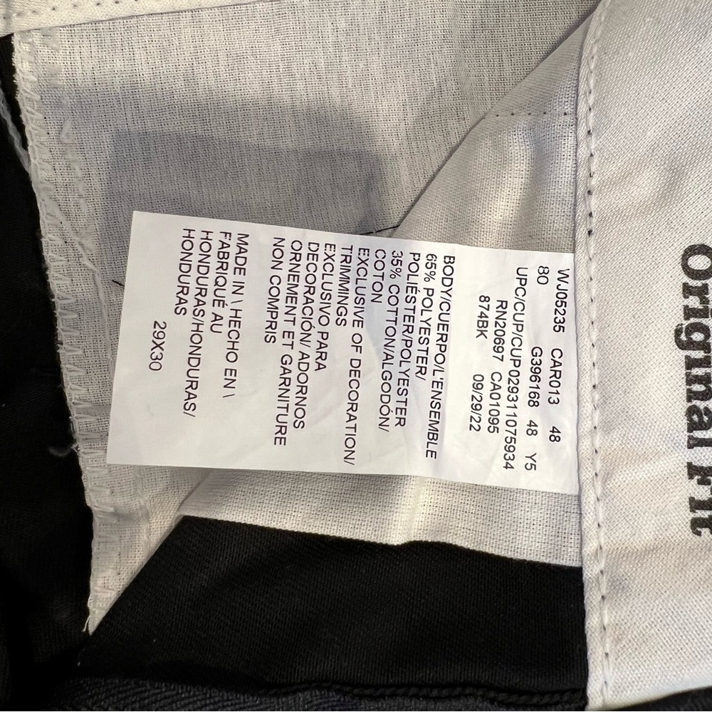 Original Fit Black Pants